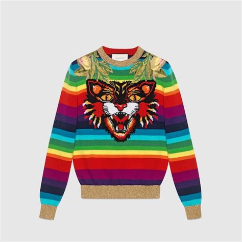 gucci maglia pesce arcobaleno|Maglieria da donna Gucci .